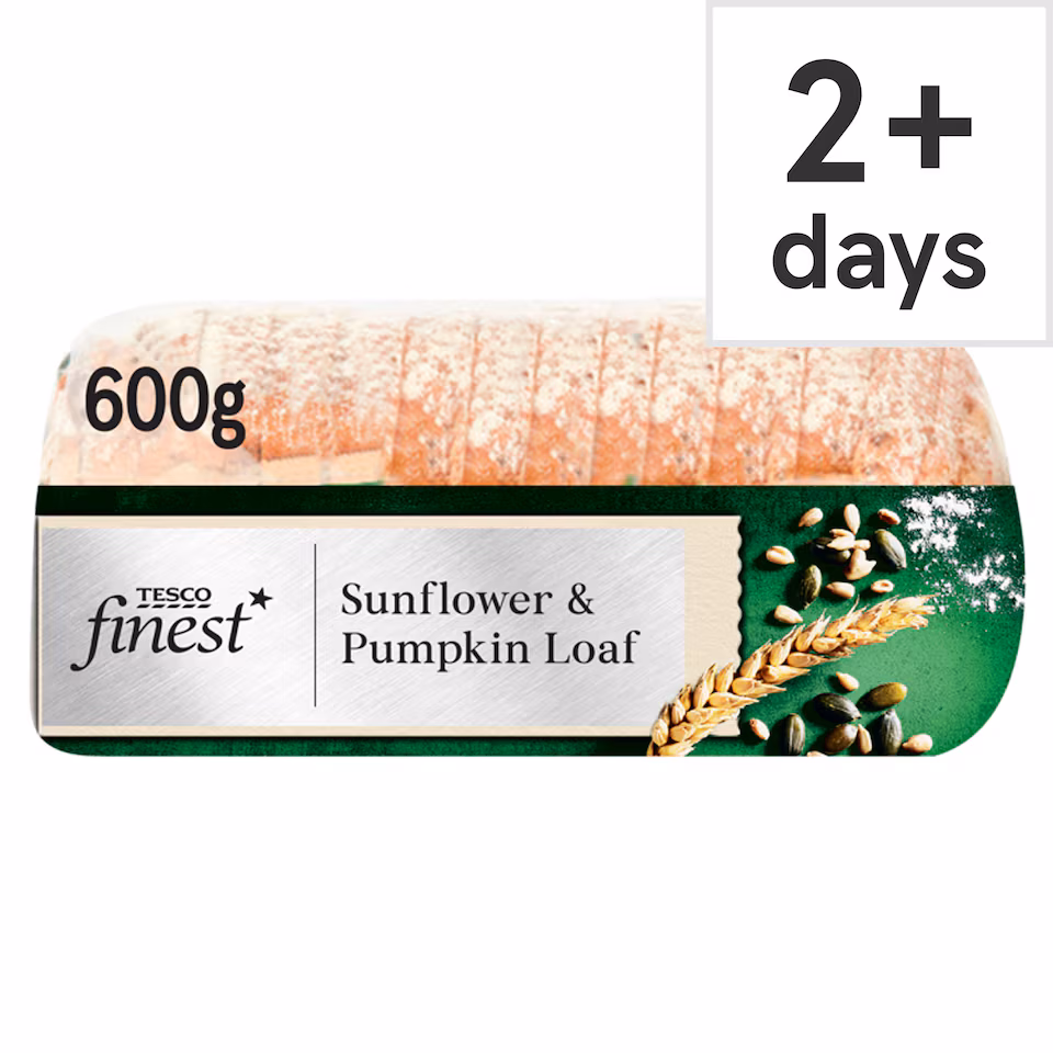 Tesco Finest Sunflower & Pumpkin Sliced White Bread Loaf 600g