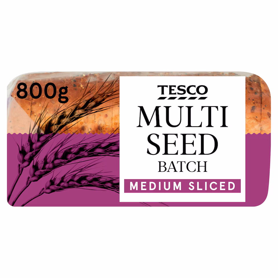 Tesco Multiseed Batch Medium Sliced White Loaf 800g