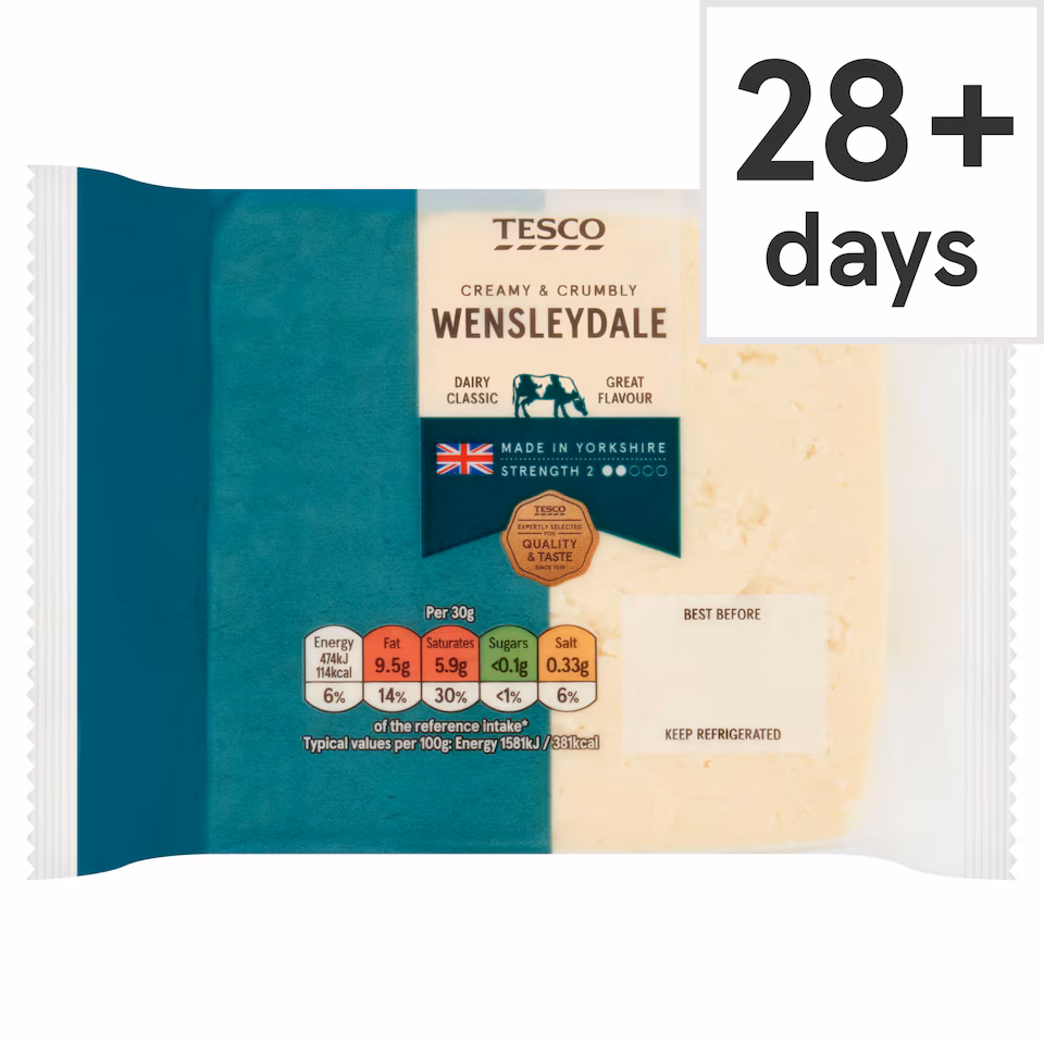 Tesco Wensleydale Cheese 220G