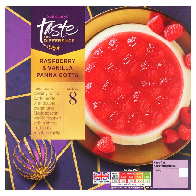 Sainsbury's Raspberry & Vanilla Panna Cotta, Taste the Difference 560g