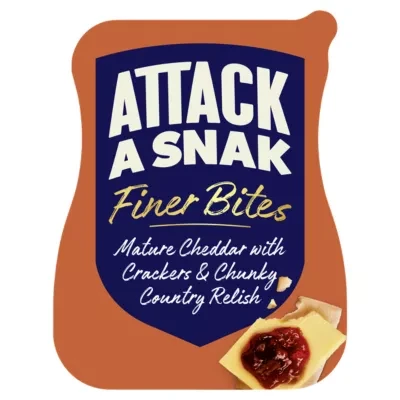 Attack A Snak Finer Bites Mature Cheddar with Crackers & Chunky Country Relish 72g