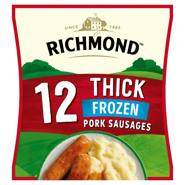 Richmond Thick Frozen Pork Sausages x12 516g