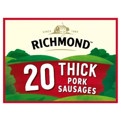 Richmond 20 Thick Pork Sausages 1024g