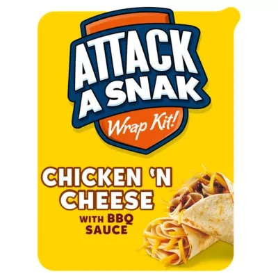 Attack A Snak Chicken 'n Cheese Wrap Kit with BBQ Sauce 86g