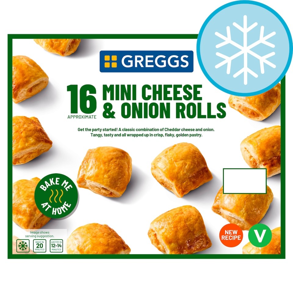 GREGGS 16 Mini Cheese & Onion Rolls 480g