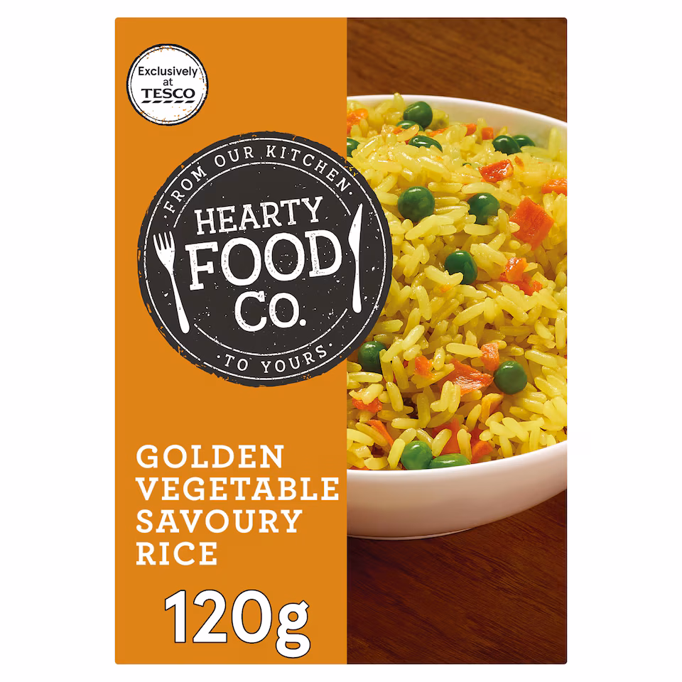 Hearty Food Co Golden Savoury Rice 120G