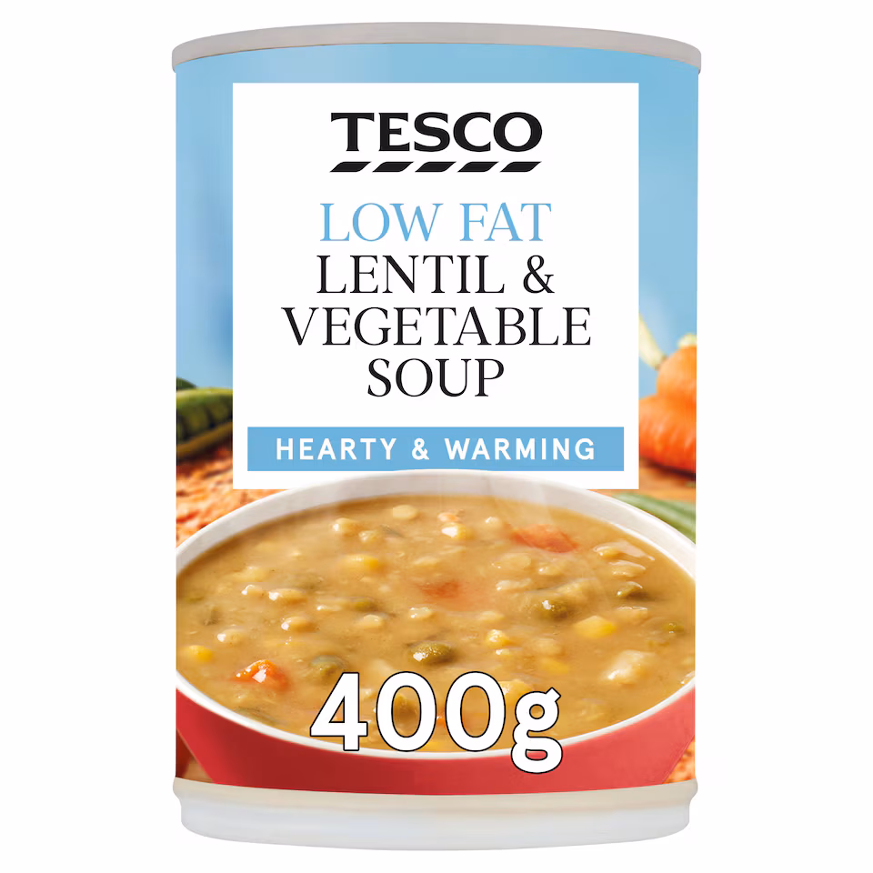 Tesco Low Fat Lentil & Vegetable Soup 400G