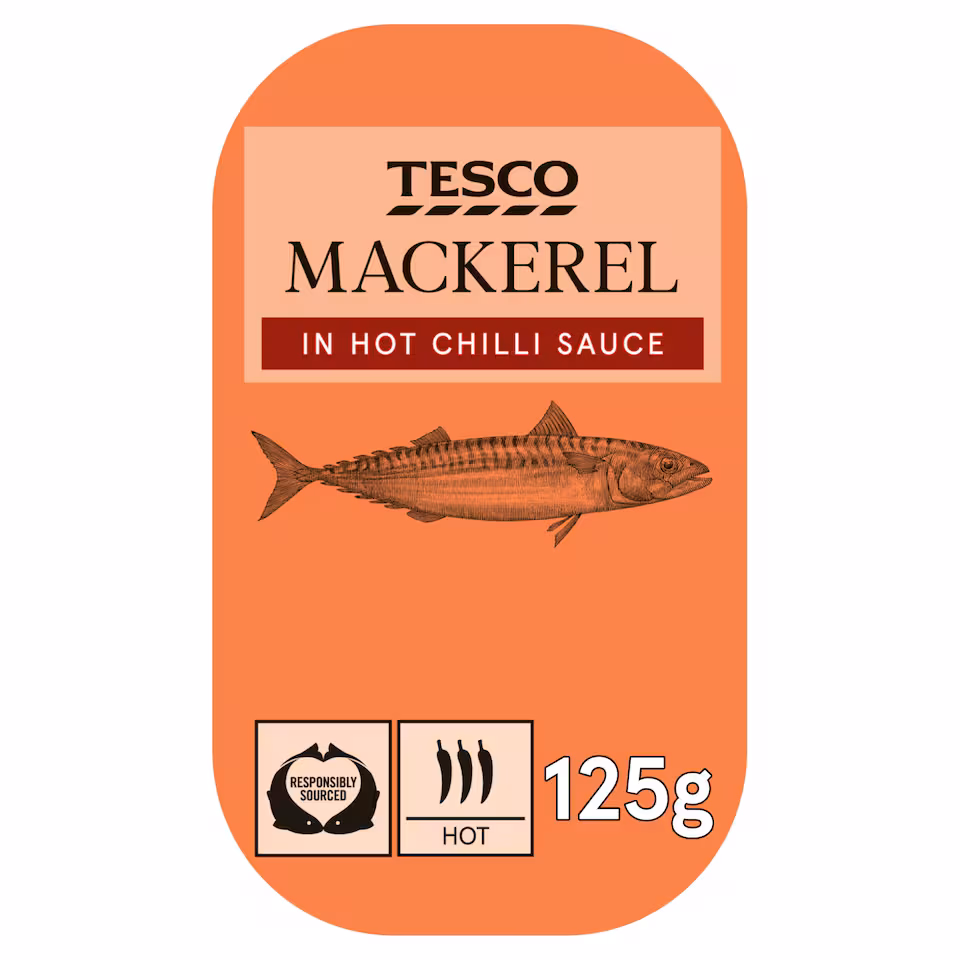 Tesco Mackerel In Hot Sauce 125G