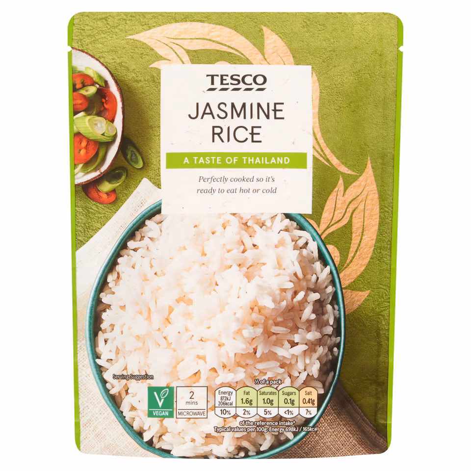 Tesco Microwave Jasmine Rice 250G
