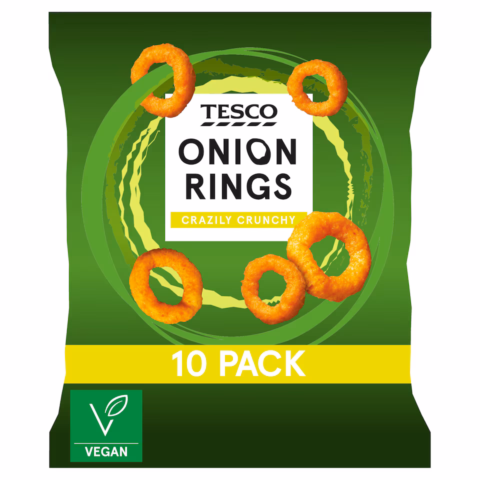 Tesco Onion Rings 10 Pack 170G