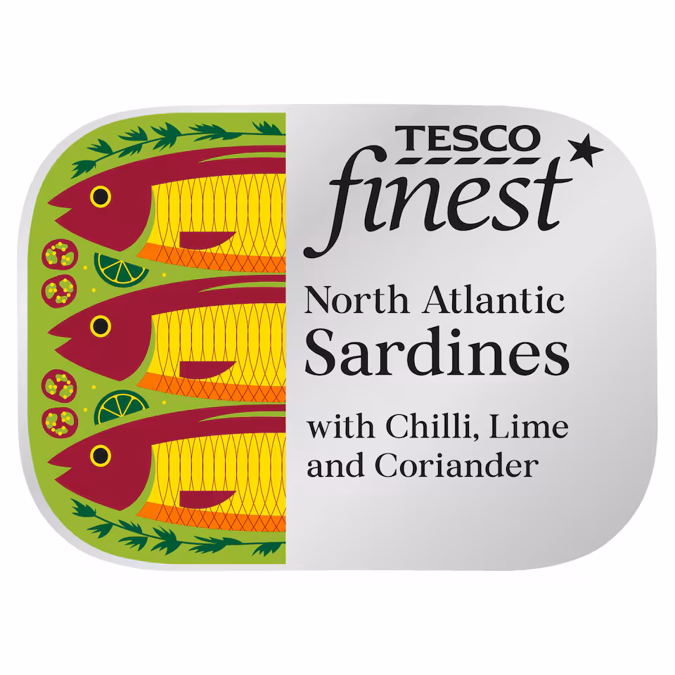 Tesco Finest Sardines With Chilli, Lime & Coriander 105G