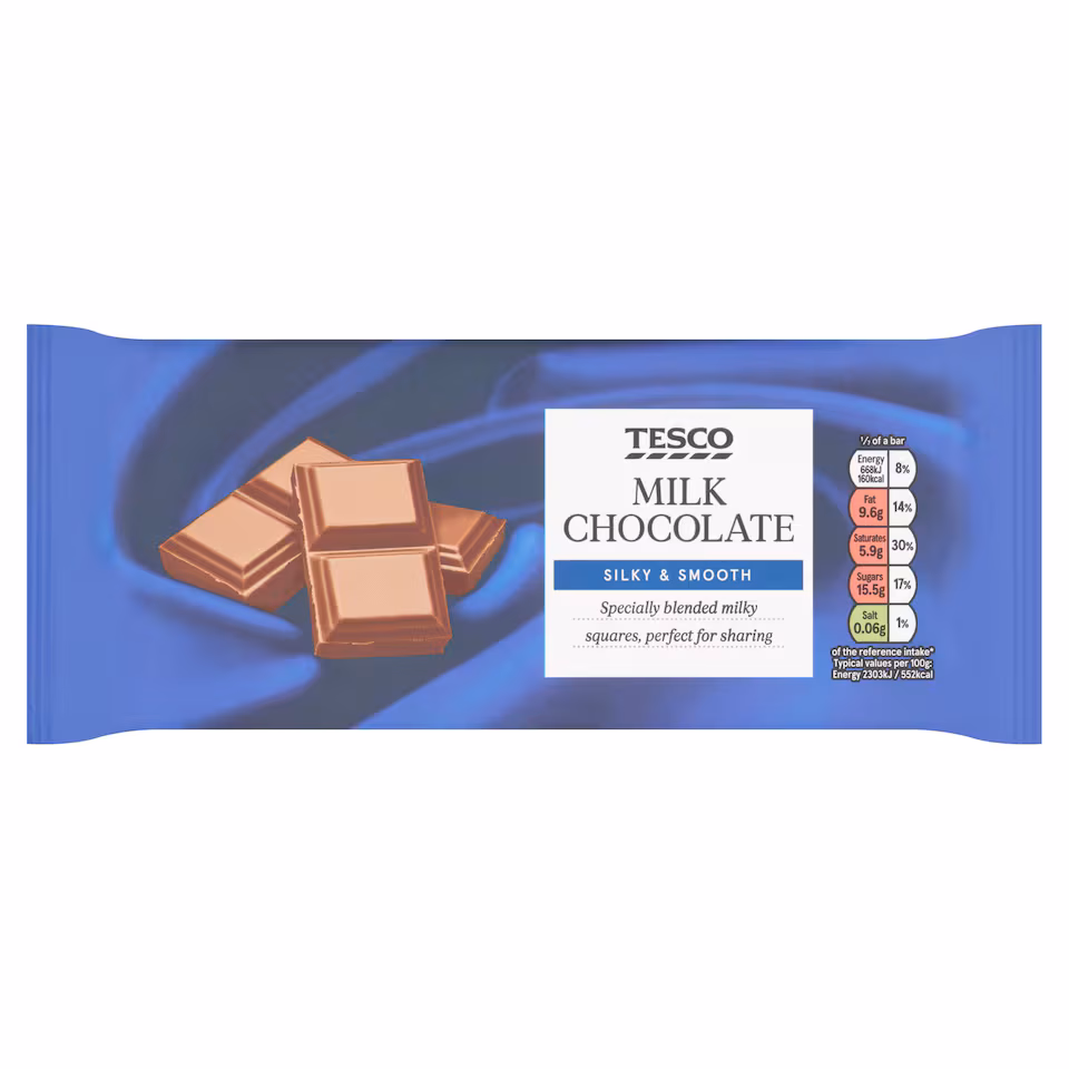Tesco Milk Chocolate Bar 200G
