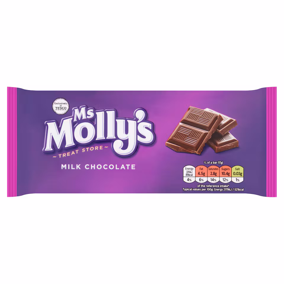 Ms Molly's Milk Chocolate Bar 100G