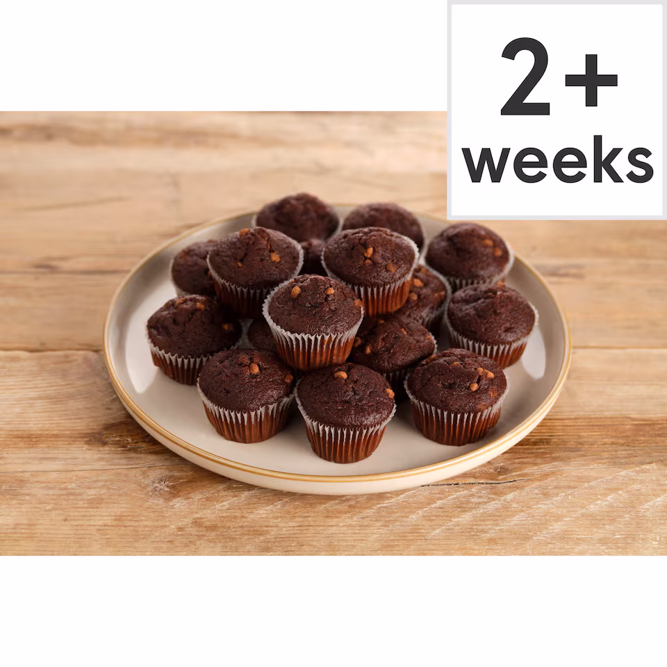 Tesco Double Chocolate Mini Muffins 16 Pack