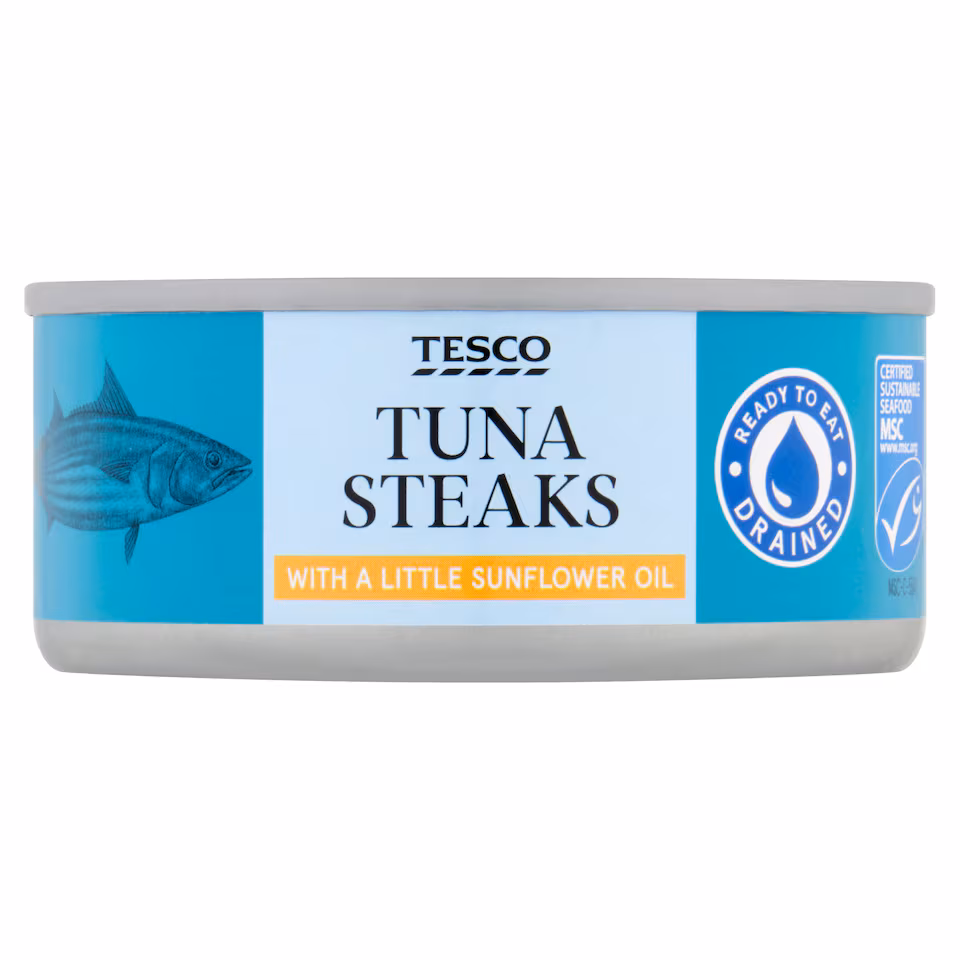 Tesco Tuna Steaks with a Little Sunflower Oil 110g