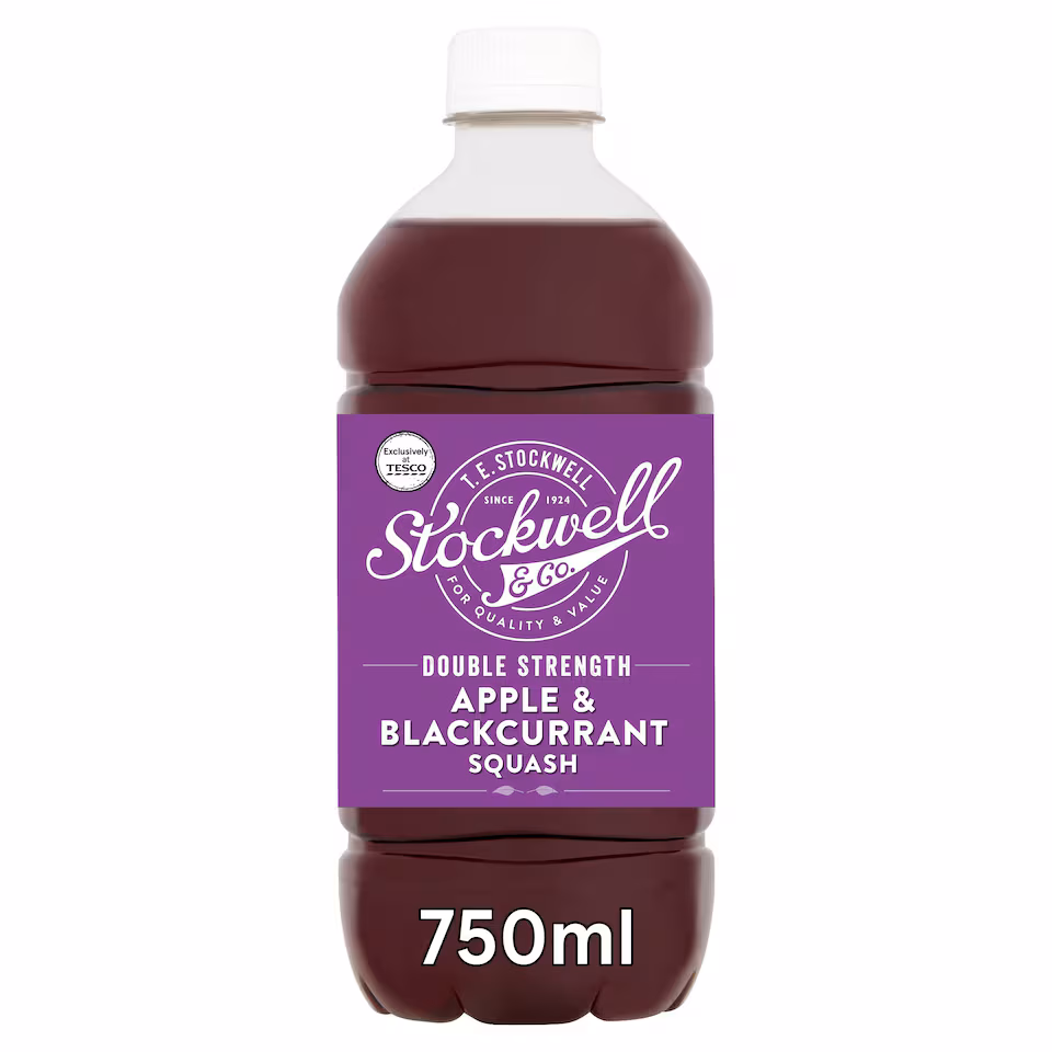 Stockwell & Co Apple & Blackcurrant No Added Sugar Squash 750Ml
