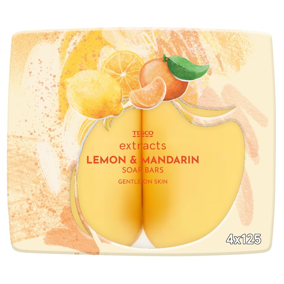 Tesco Extracts Lemon & Mandarin Soap 4X125g