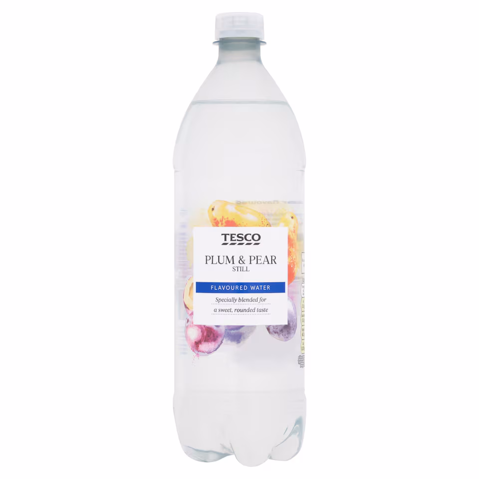 Tesco Still Flavoured Water - Plum & Pear 1L