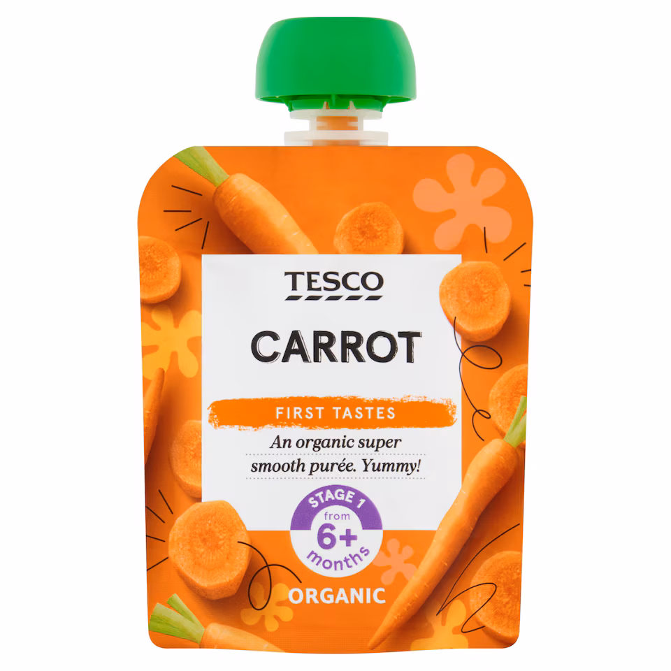 Tesco Carrot Babyfood Pouch 70G
