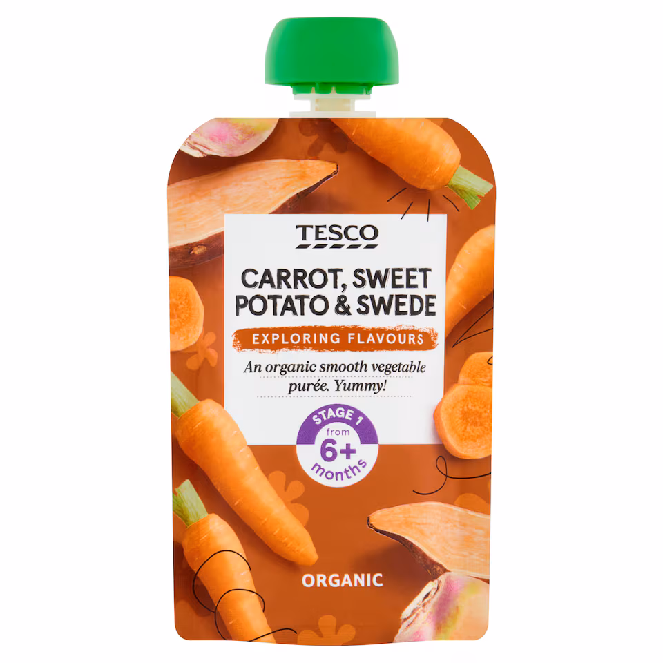 Tesco Carrot Sweet Potato Swede Pouch 100G
