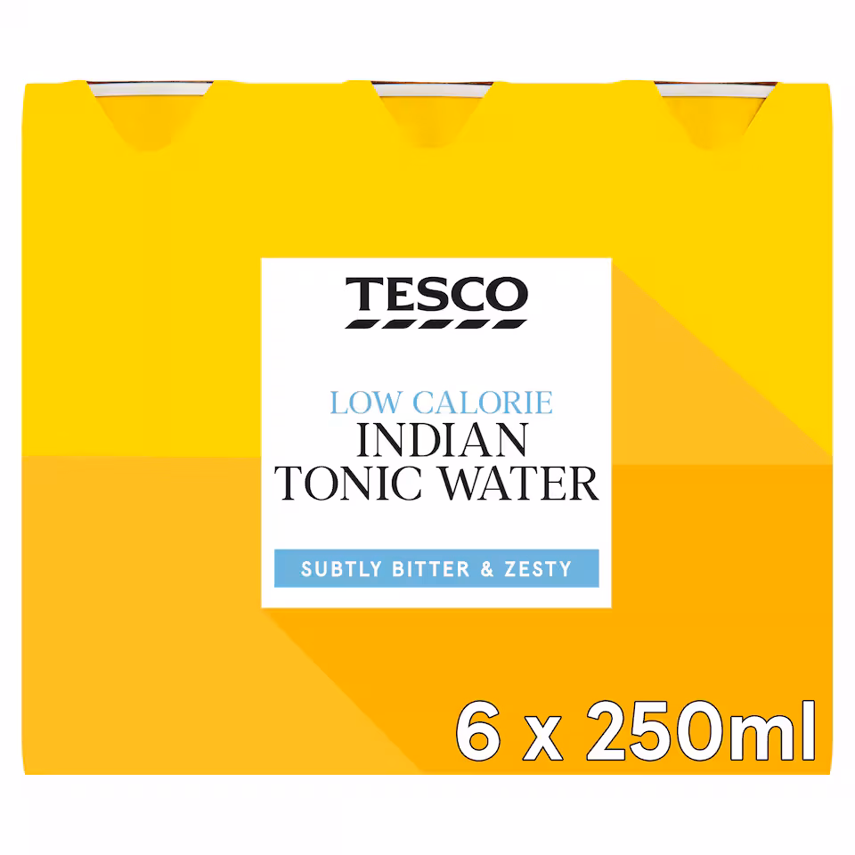 Tesco Low Calorie Indian Tonic Water 6 x 250ml