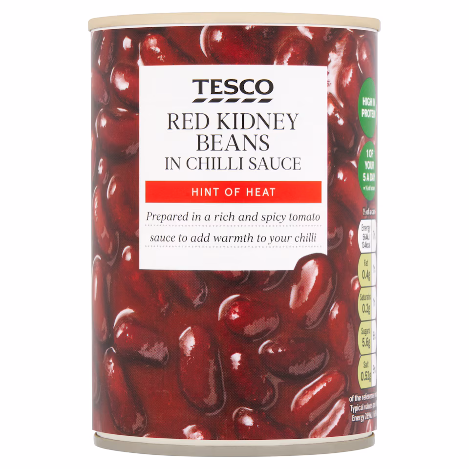 Tesco Red Kidney Beans In Chilli 390G