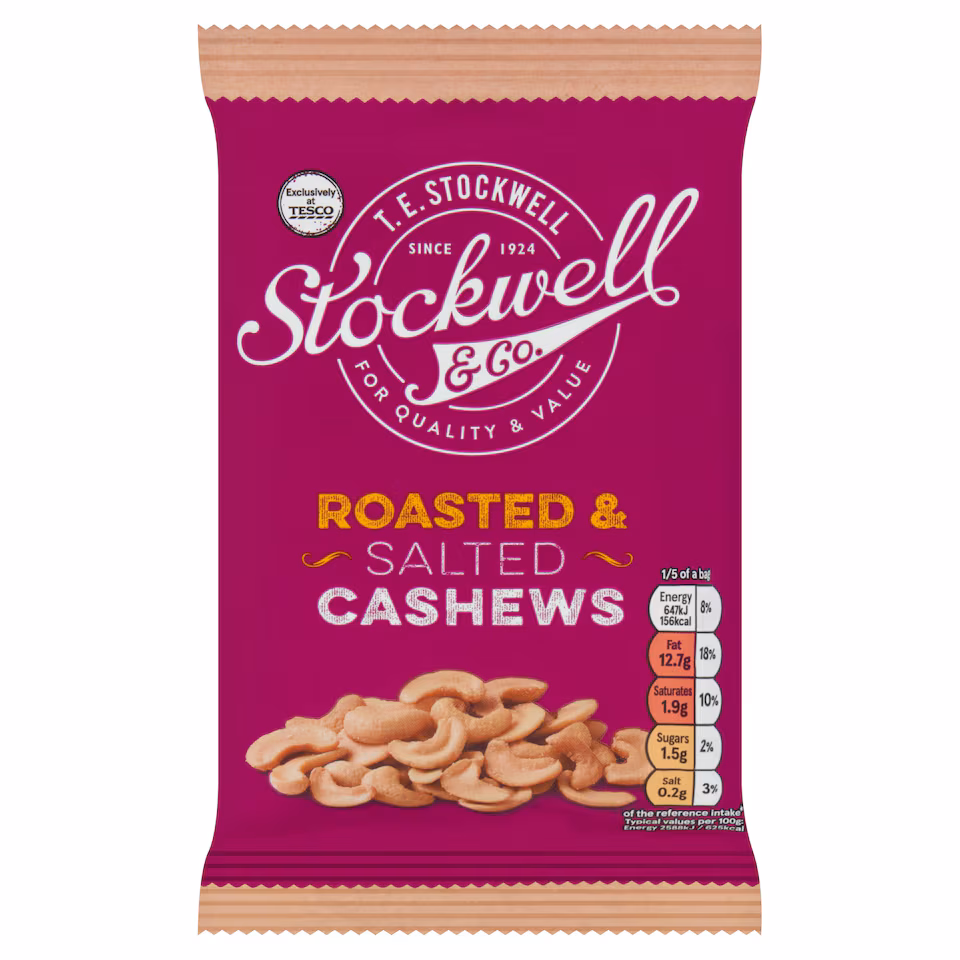 Stockwell & Co Roasted & Salted Cashews 125G