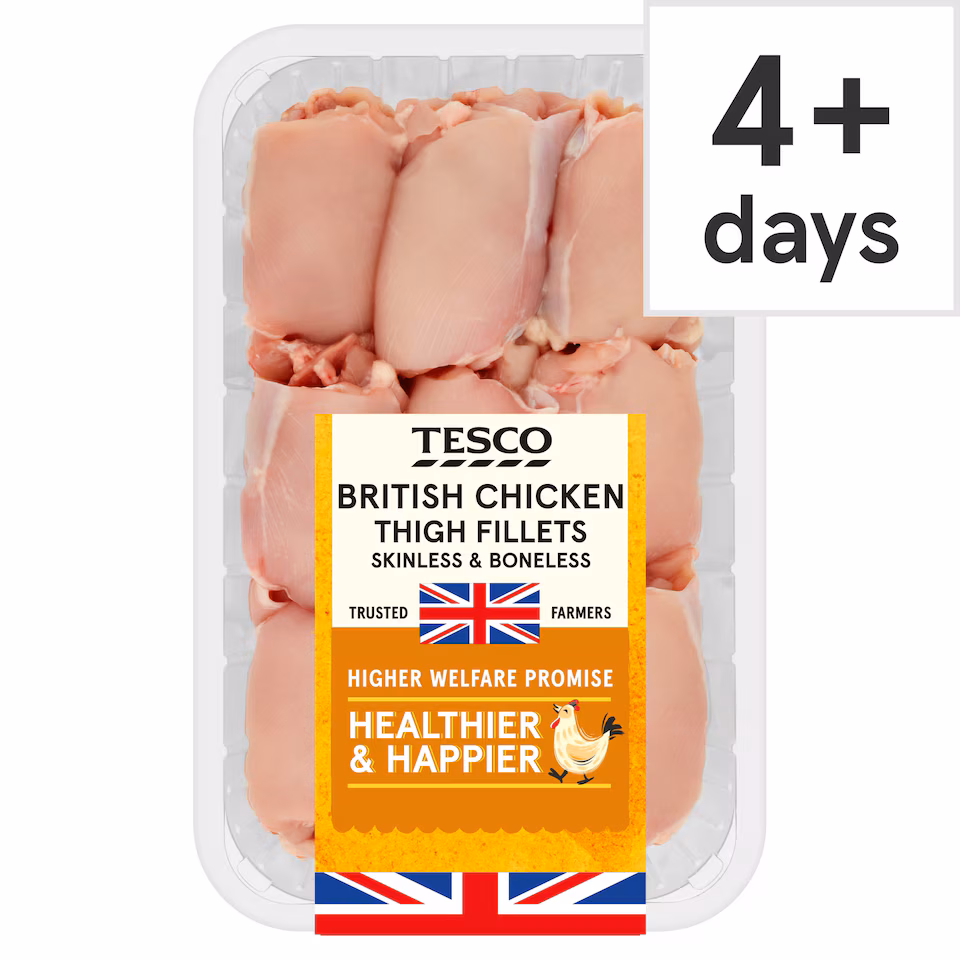 Tesco British Chicken Thigh Fillets 1Kg
