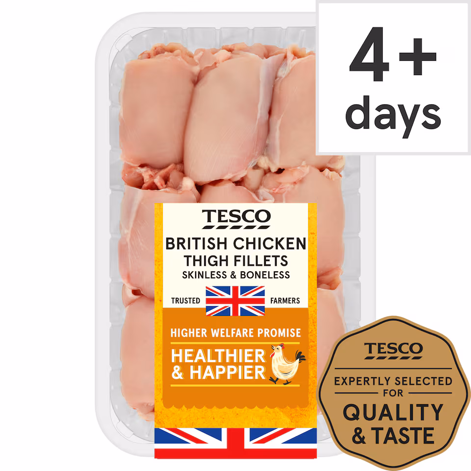 Tesco British Chicken Thigh Fillets 1Kg