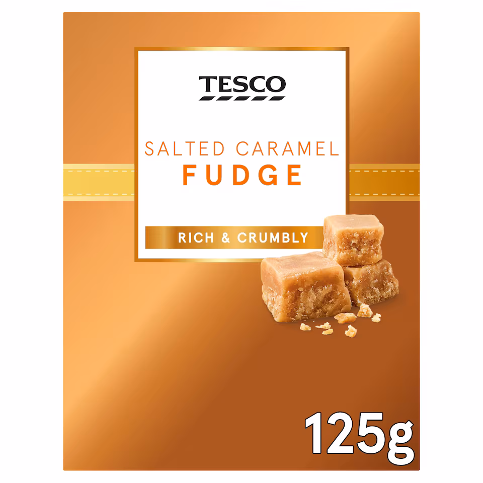 Tesco Salted Caramel Fudge 125G