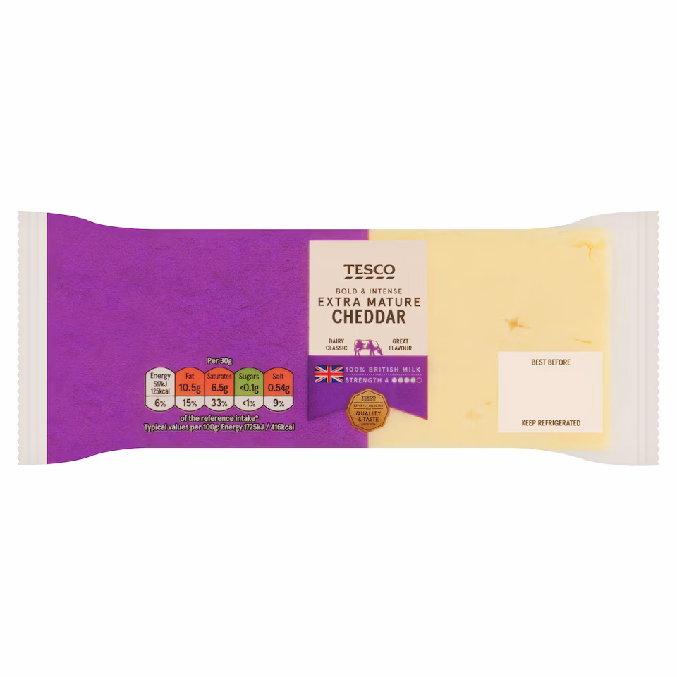 Tesco Extra Mature Cheddar Cheese 400G
