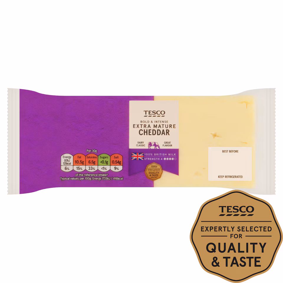 Tesco Extra Mature Cheddar Cheese 400G