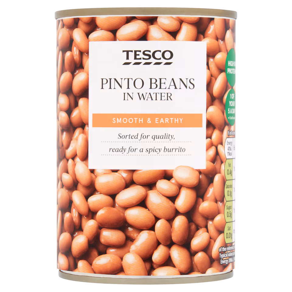 Tesco Pinto Beans In Water 390G