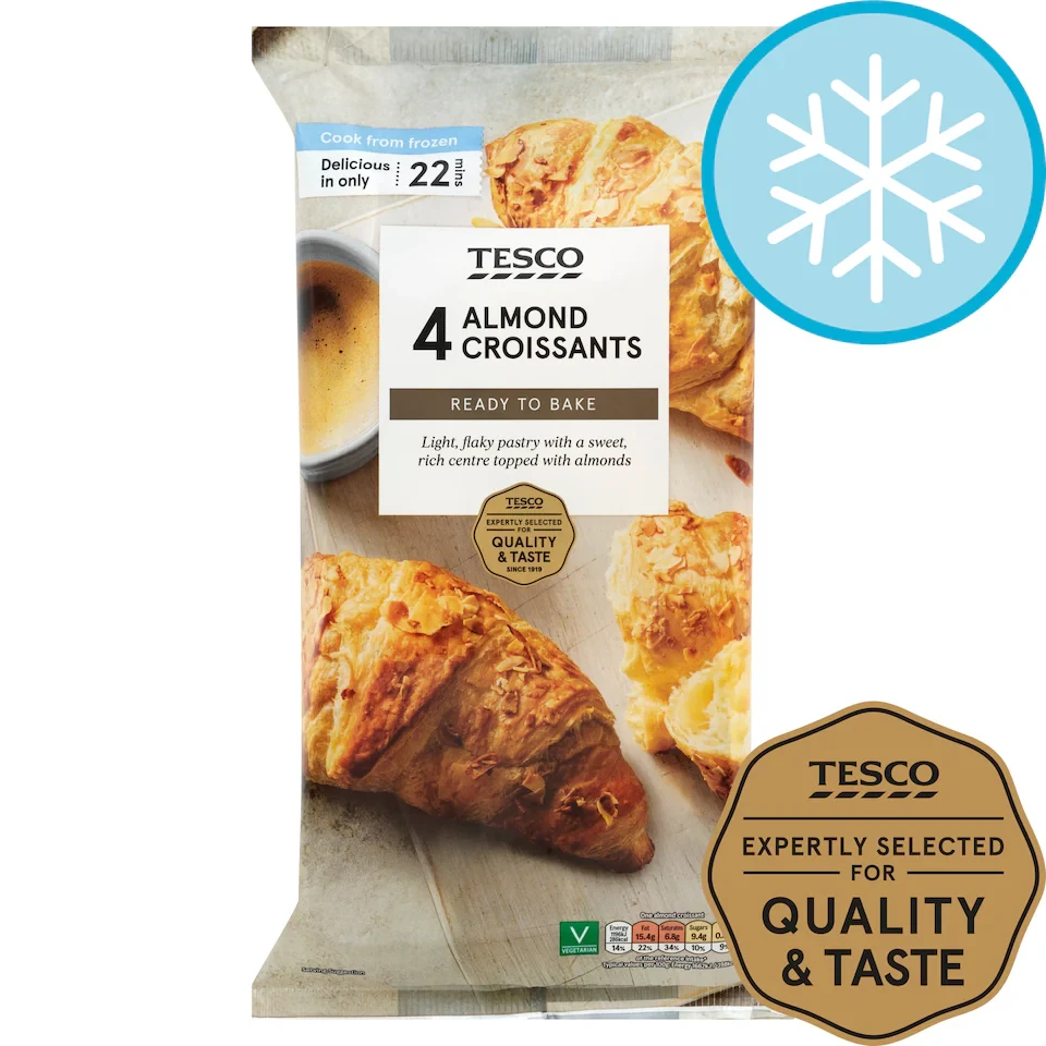 Tesco 4 Almond Croissants 322G
