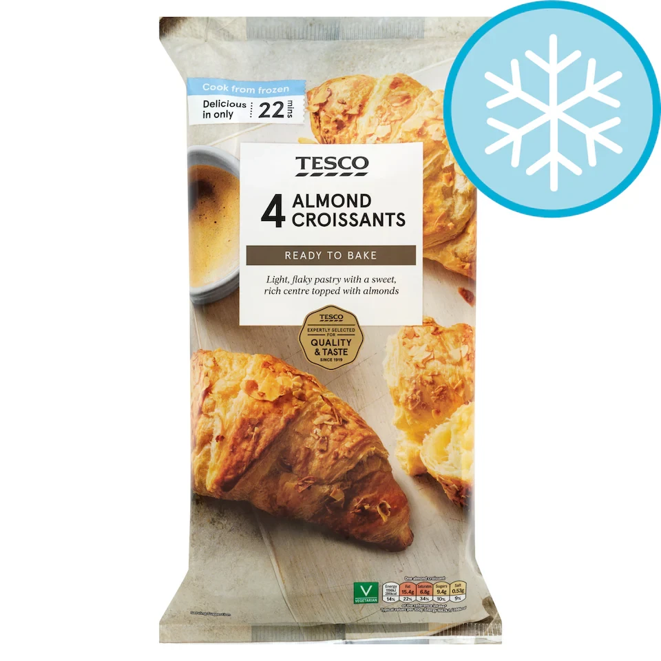 Tesco 4 Almond Croissants 322G