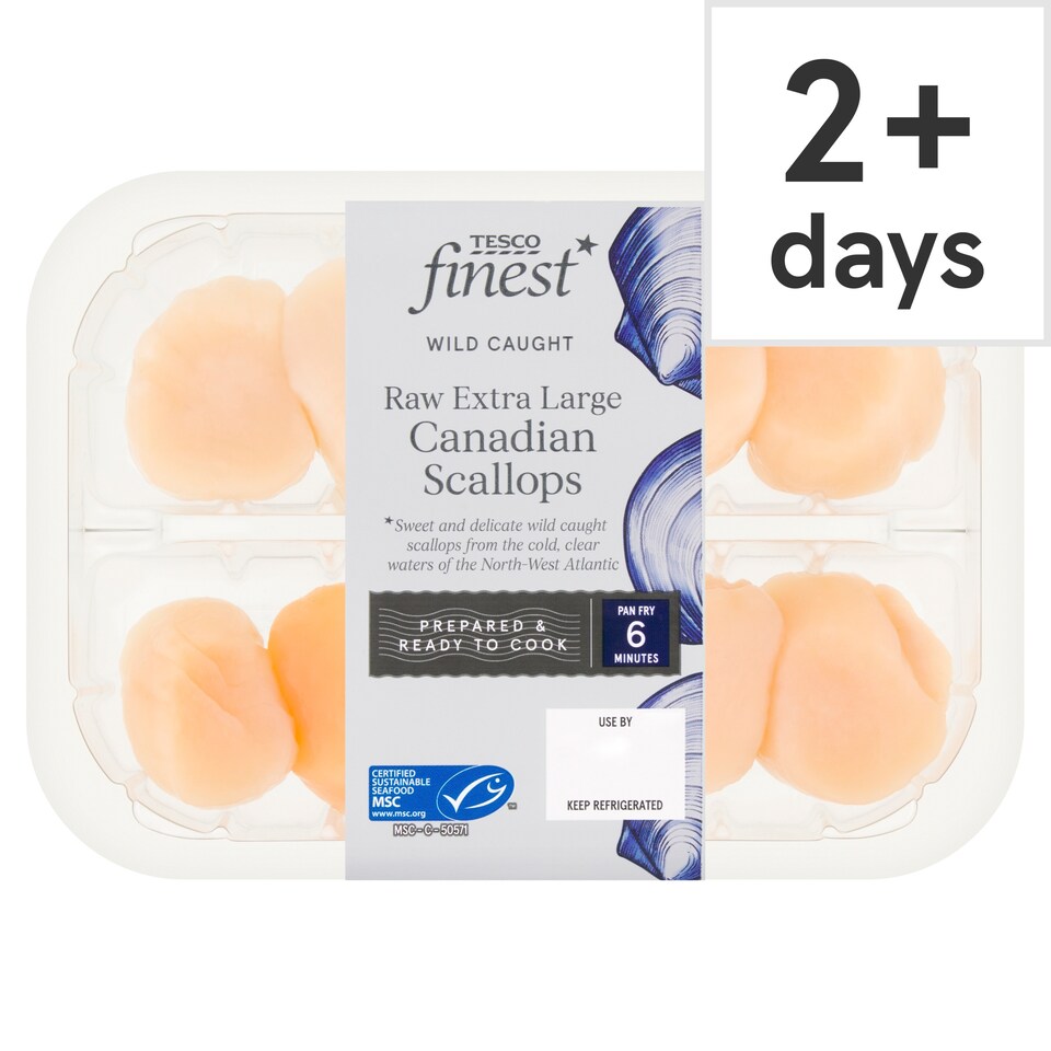 Tesco Finest Raw Extra Large Scallops 120G