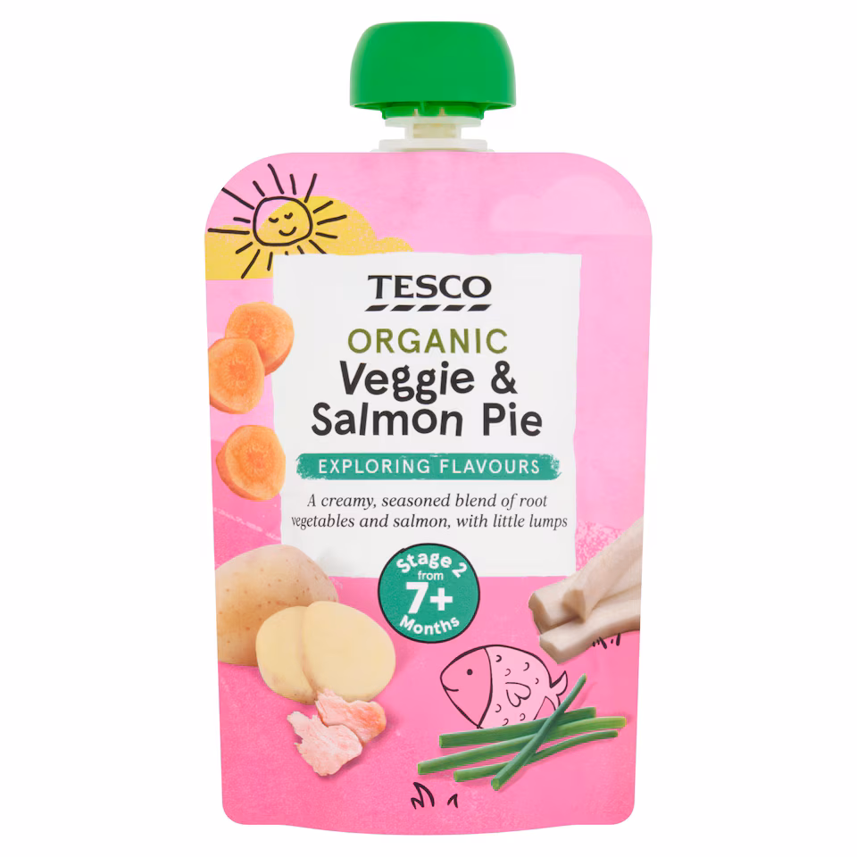 Tesco Veggie & Salmon Pie 130G