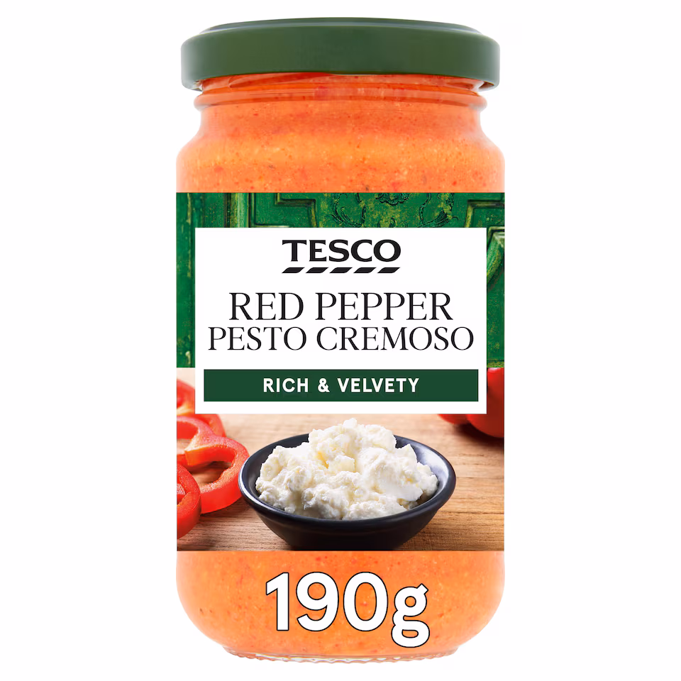 Tesco Red Pepper Pesto Cremoso 190G