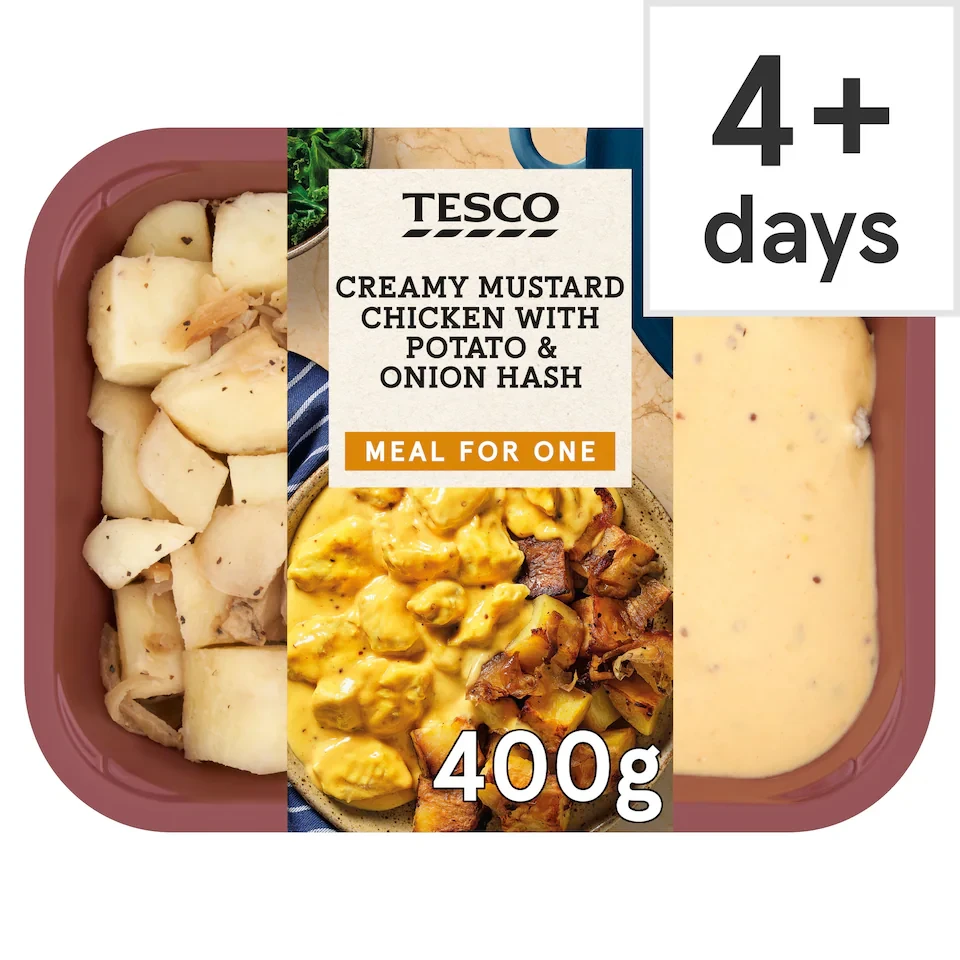 Tesco Creamy Mustard Chicken With Potato & Onion Hash 400G