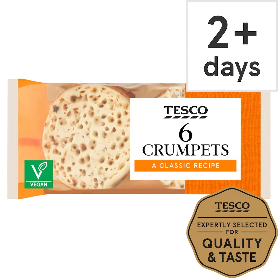 Tesco Classic Crumpets 6 Pack