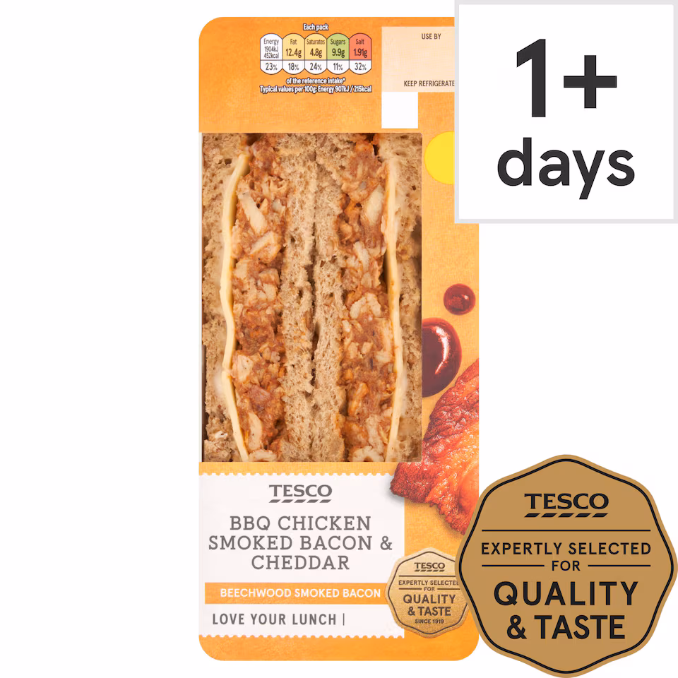 Tesco Bbq Chicken, Bacon & Cheese Sandwich