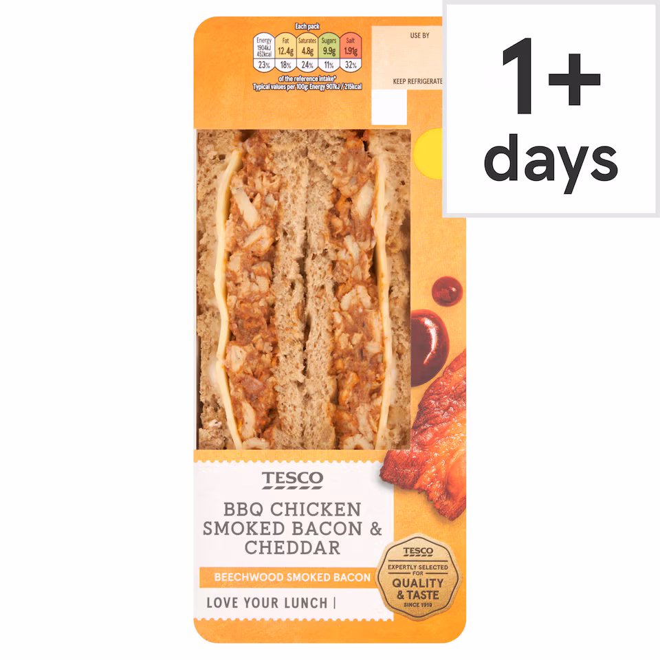 Tesco Bbq Chicken, Bacon & Cheese Sandwich