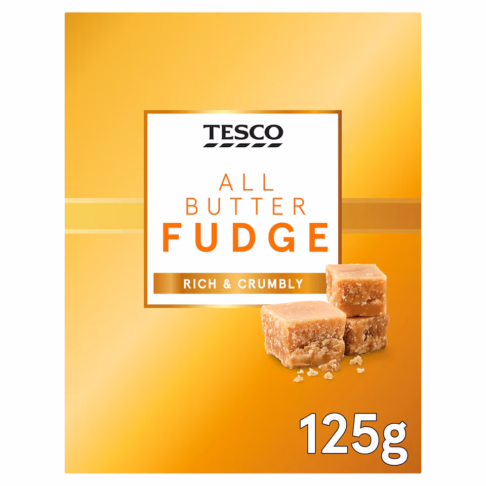 Tesco All Butter Fudge 125G