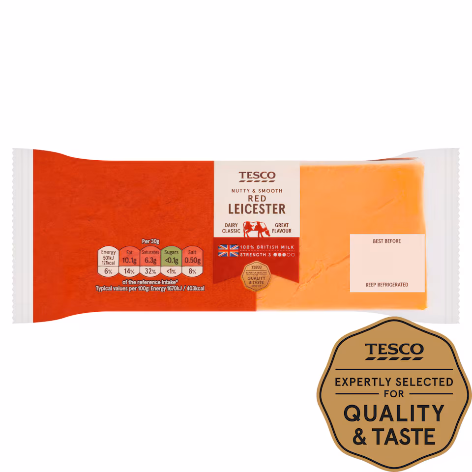 Tesco Red Leicester Cheese 400G