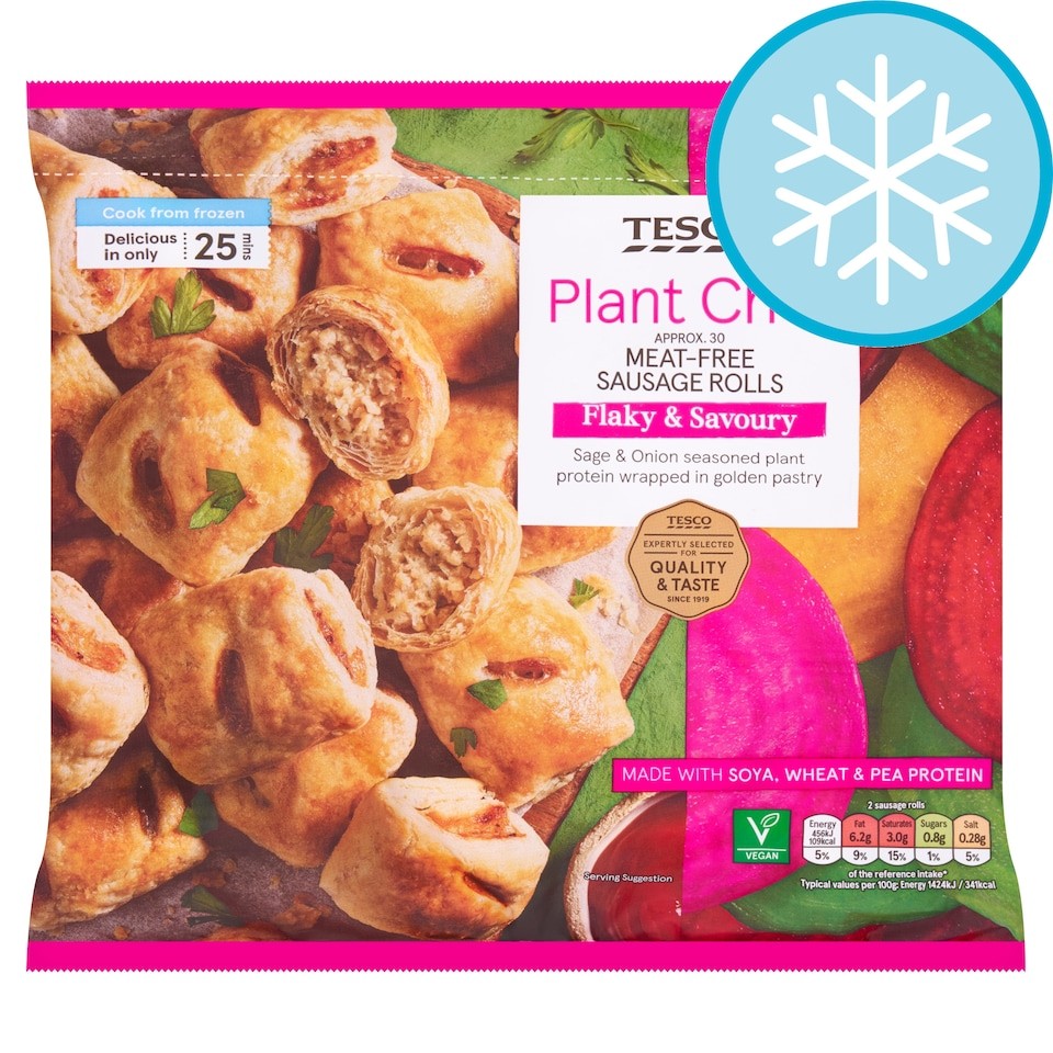 Tesco Plant Chef Meat Free Sausage Rolls 600G