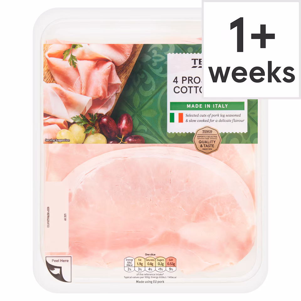 Tesco Prosciutto Cotto 100G