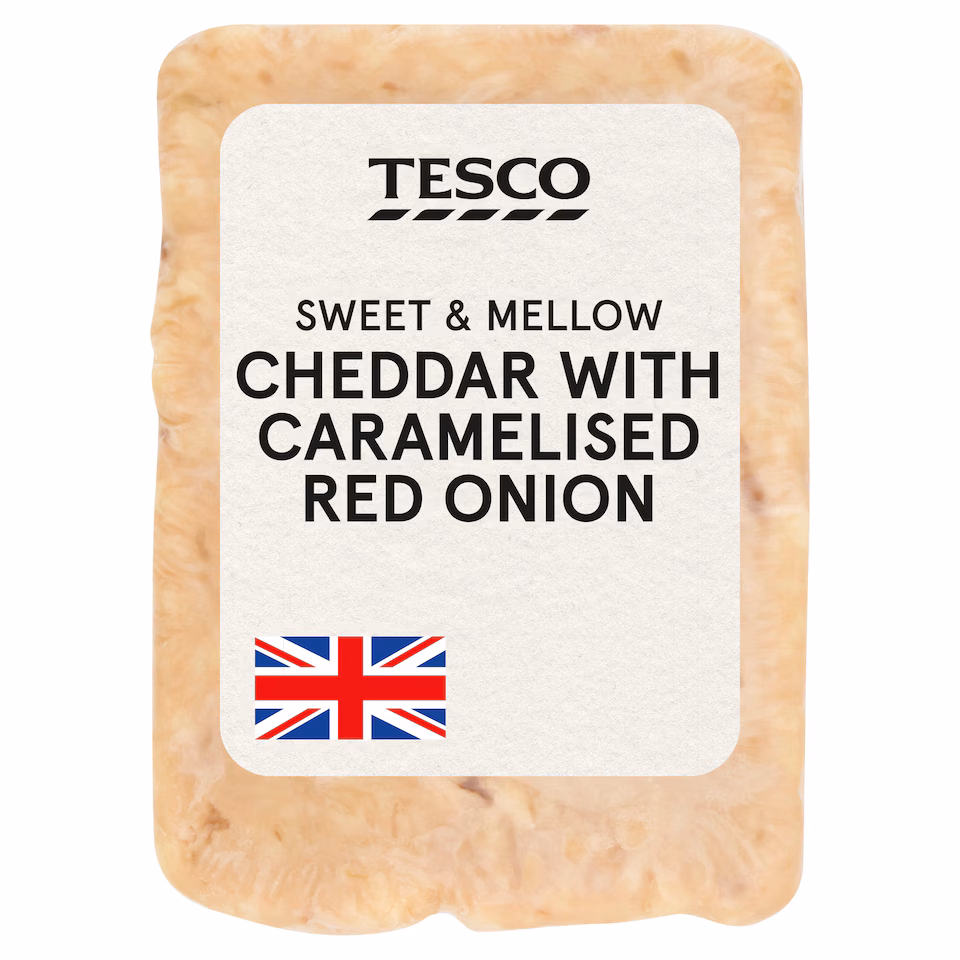 Tesco Cheddar With Caramelised Red Onion 180g