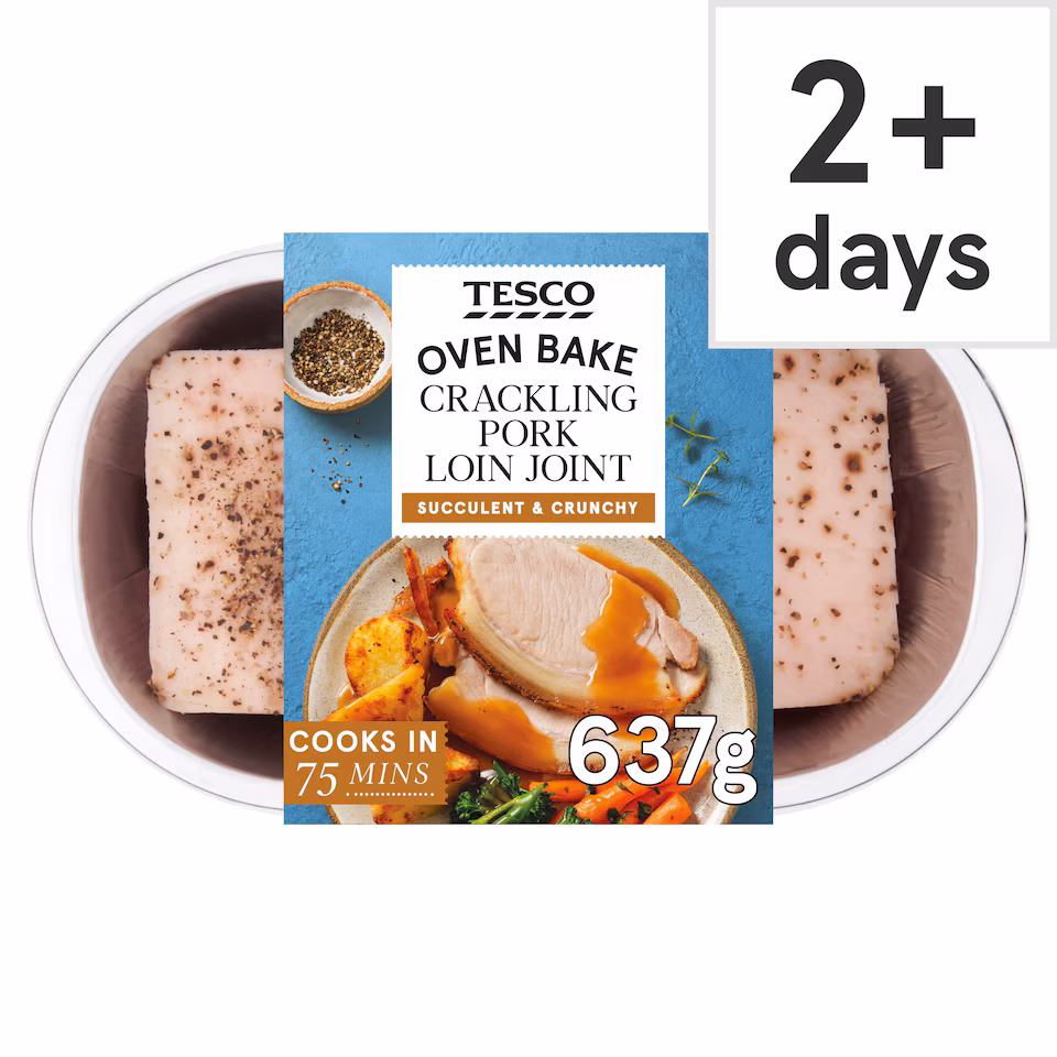 Tesco Crackling Pork Loin Joint 637G