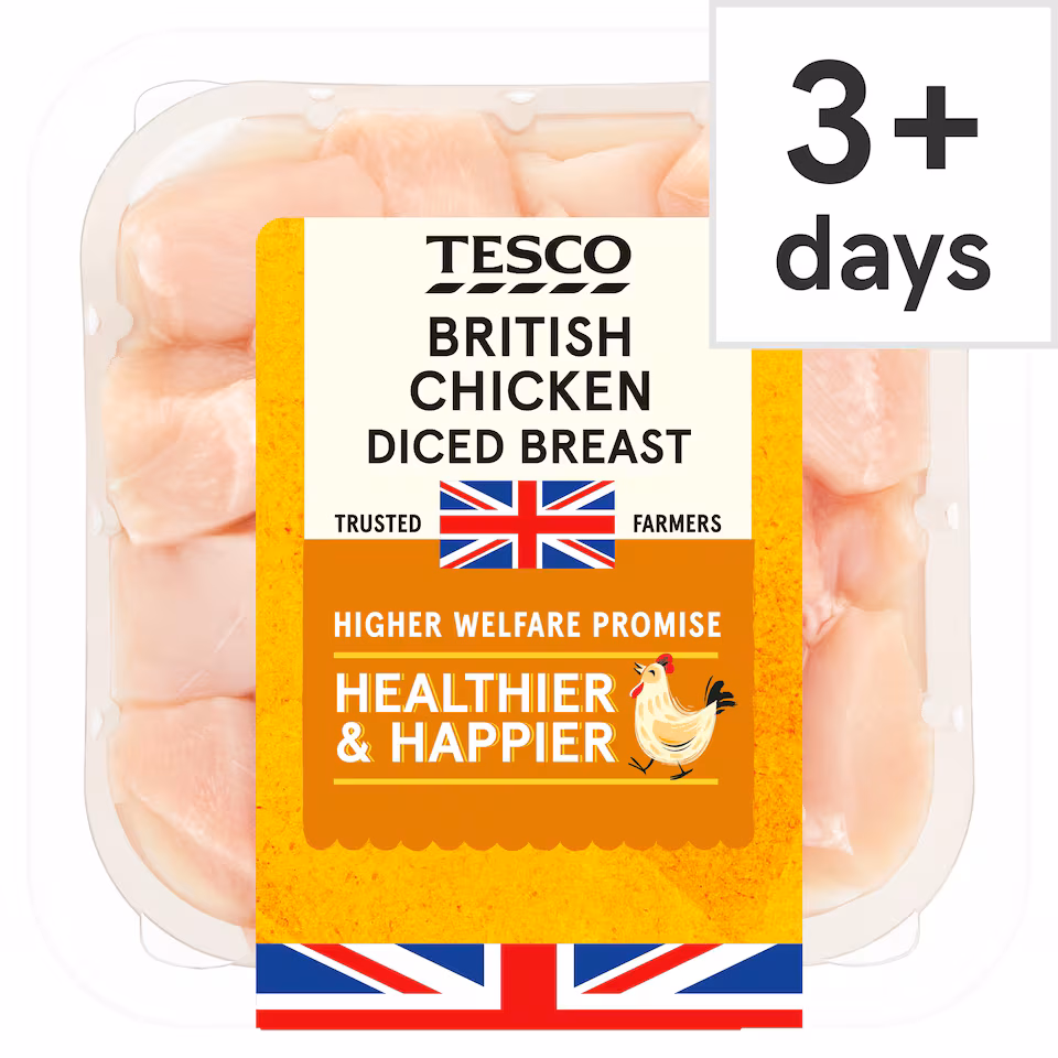 Tesco British Diced Chicken Breast 400G