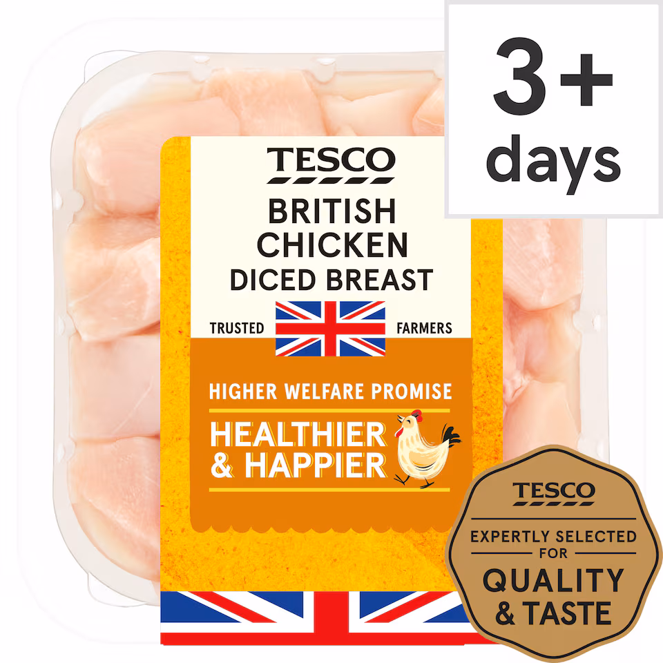 Tesco British Diced Chicken Breast 400G